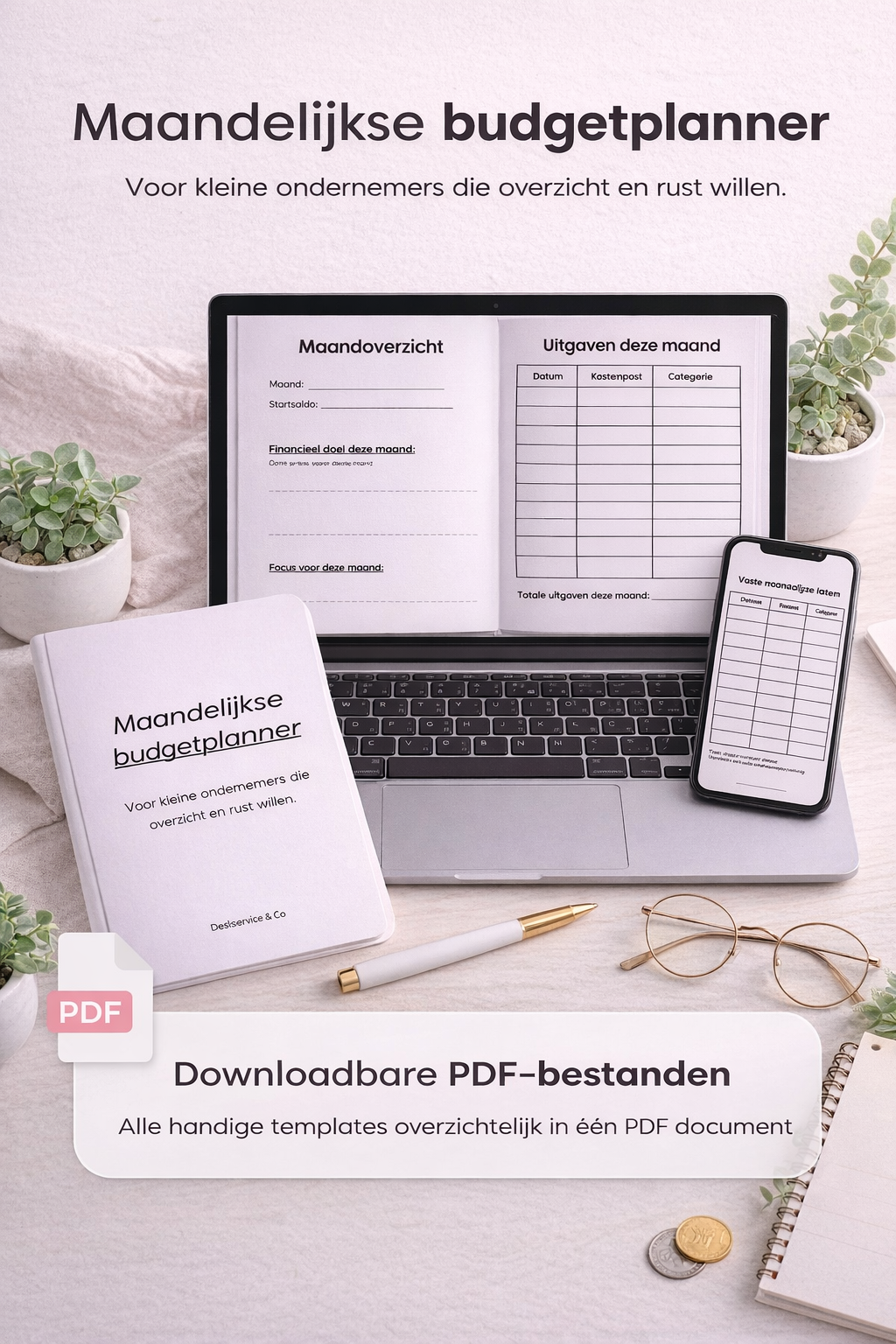 Maandelijkse Budget Planner voor kleine ondernemers (PDF)