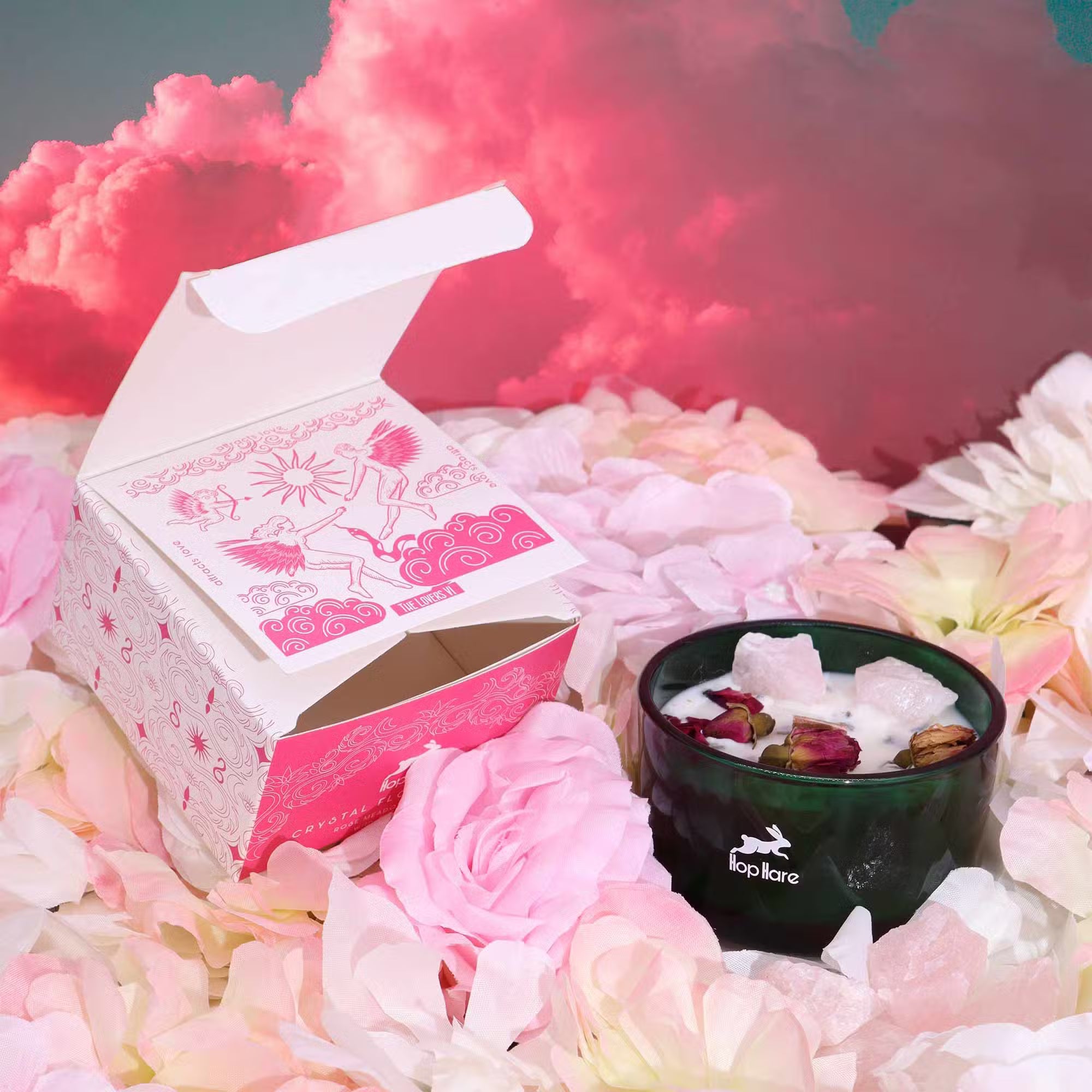 Werkbubbel Crystal Candle – Rose Quartz